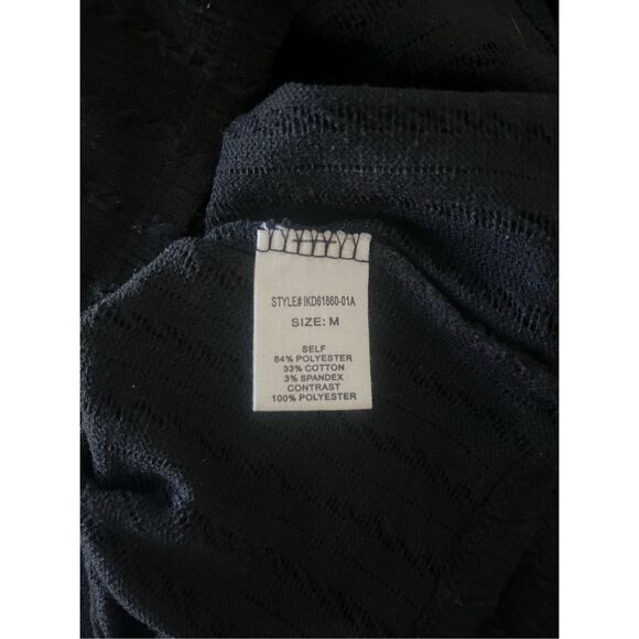 Altar’d State‎ Black Fitted Knit Puff Long Sleeve Mini Dress Size Medium - Picture 4 of 4